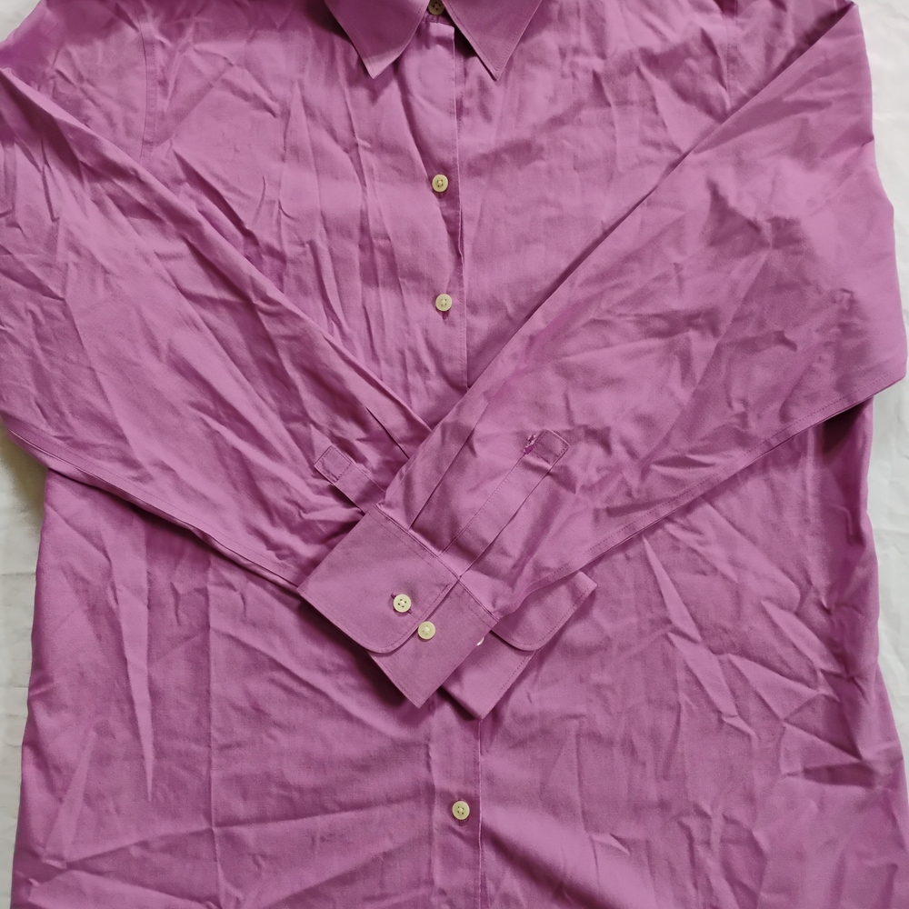Eddie Bauer Mens Purple Long Sleeve Button Down Dress Shirt Size Tall XL